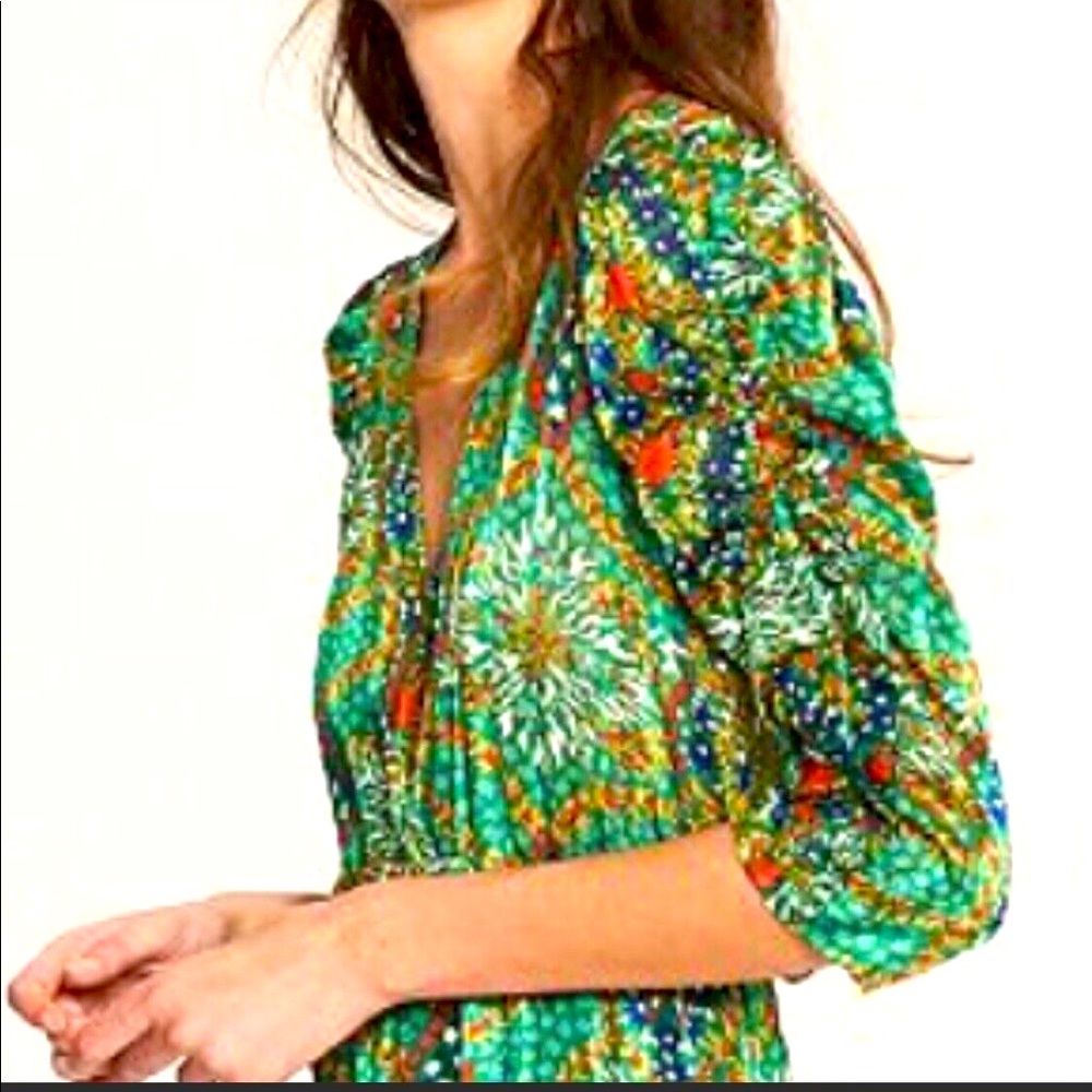 BA&SH Green Floral Dress Medium